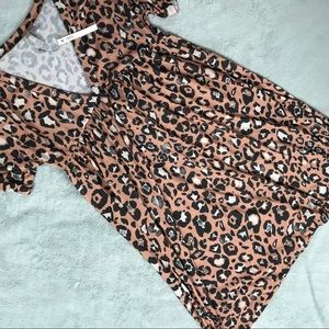 NWT ASOS Babydoll Smock Dress Leopard Print